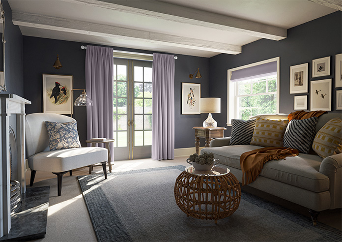 Menton, Pearl Violet - Made to Measure Curtains - Image 8